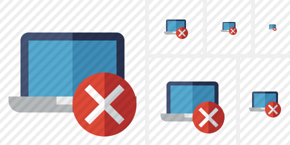Laptop Cancel Symbol