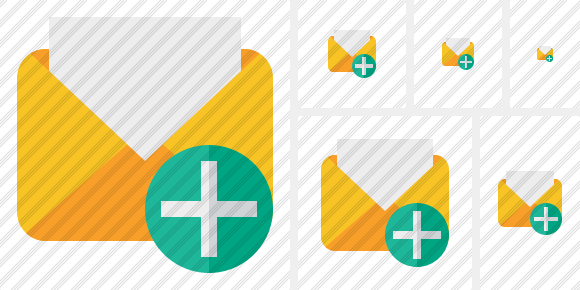 Mail Read Add Icon Mail Read Add Icon