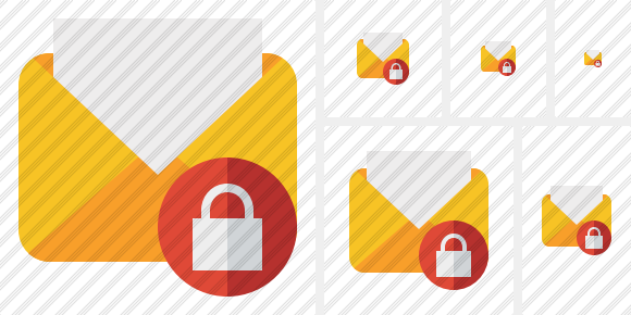 Mail Read Lock Icon Mail Read Lock Icon