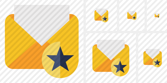 Mail Read Star Icon Mail Read Star Icon
