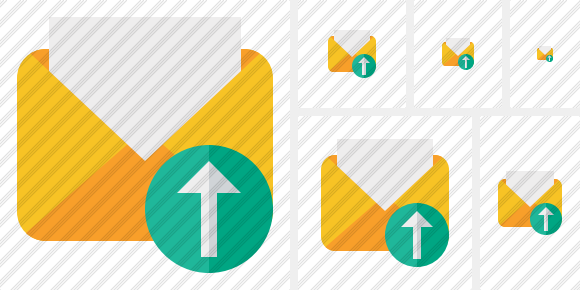Mail Read Upload Icon Mail Read Upload Icon