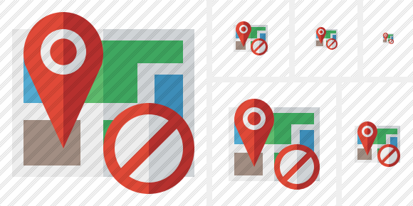 Map Location Block Icon Map Location Block Icon