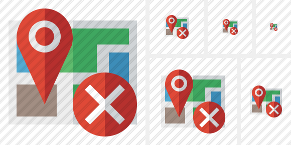 Map Location Cancel Icon Map Location Cancel Icon
