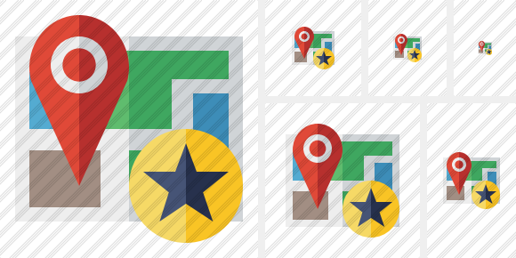 Map Location Star Icon Map Location Star Icon