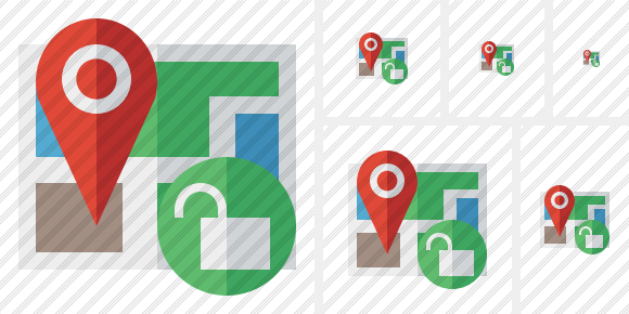 Map Location Unlock Icon Map Location Unlock Icon
