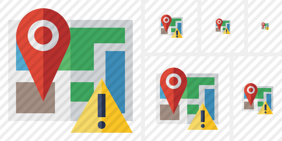 Map Location Warning Icon Map Location Warning Icon