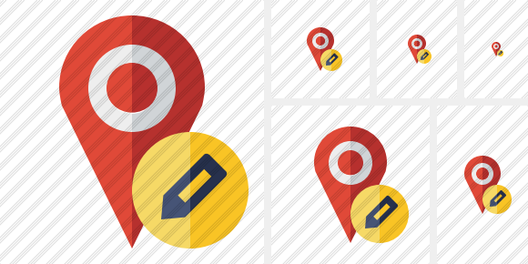 Map Pin Edit Icon Map Pin Edit Icon