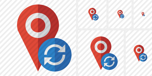 Map Pin Refresh Icon Map Pin Refresh Icon