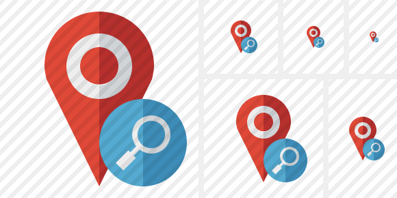 Map Pin Search Icon Map Pin Search Icon