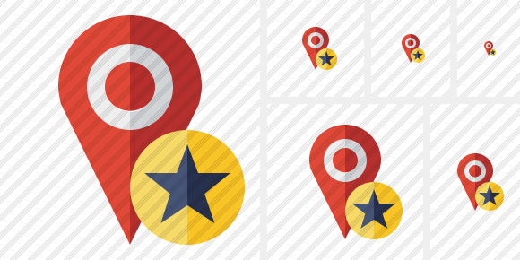 Map Pin Star Icon Map Pin Star Icon