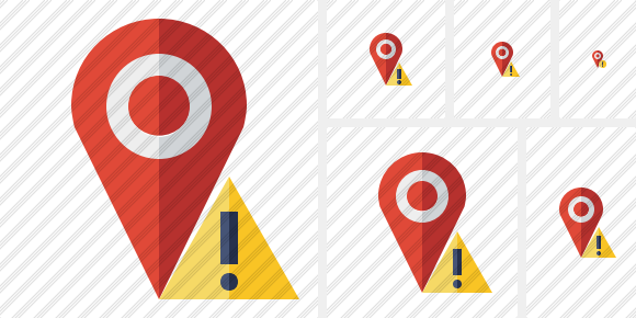 Map Pin Warning Icon Map Pin Warning Icon