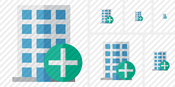 Office Building Add Icon Office Building Add Icon