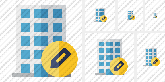 Office Building Edit Icon Office Building Edit Icon