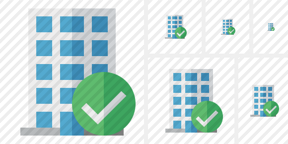 Office Building Ok Icon Office Building Ok Icon