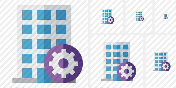 Office Building Settings Icon Office Building Settings Icon