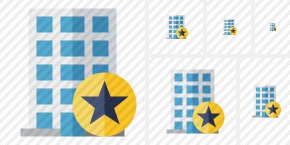 Office Building Star Icon Office Building Star Icon