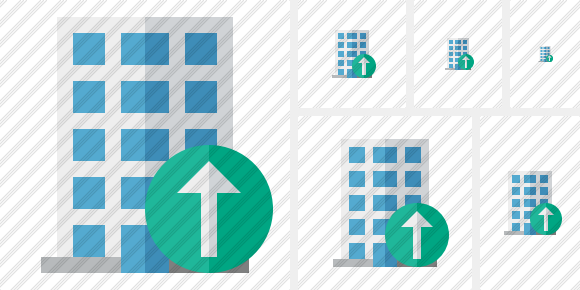 Office Building Upload Icon Office Building Upload Icon