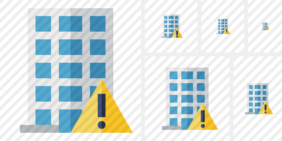 Office Building Warning Icon Office Building Warning Icon