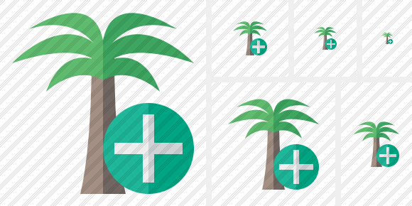 Palmtree Add Icon Palmtree Add Icon