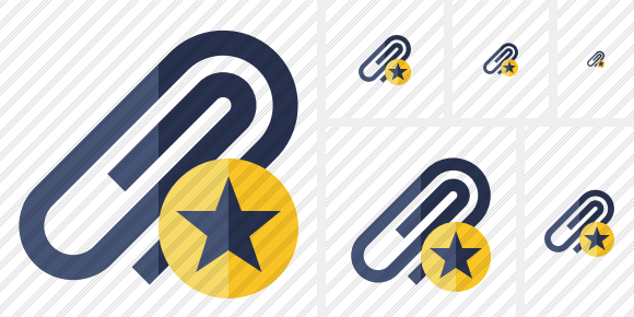 Paperclip Star Icon