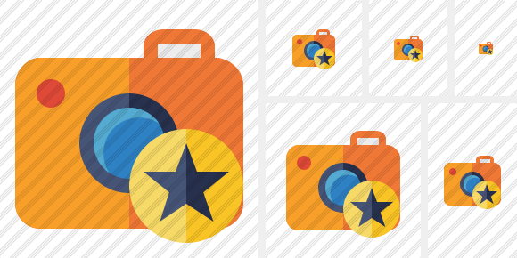 Photocamera Star Icon