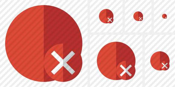 Point Red Cancel Icon Point Red Cancel Icon