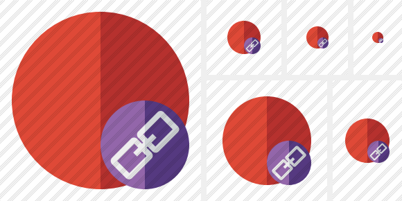 Point Red Link Icon Point Red Link Icon