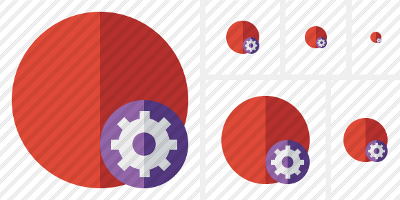 Point Red Settings Icon Point Red Settings Icon