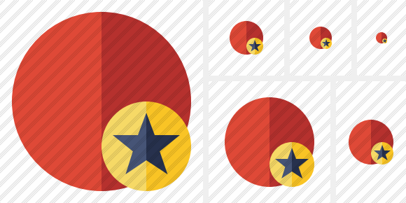 Point Red Star Icon Point Red Star Icon