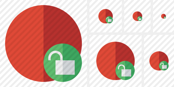 Point Red Unlock Icon Point Red Unlock Icon