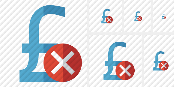 Pound Cancel Icon Pound Cancel Icon