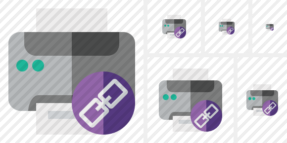 Print Black Link Icon