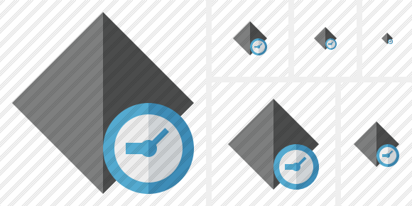 Rhombus Dark Clock Icon Rhombus Dark Clock Icon