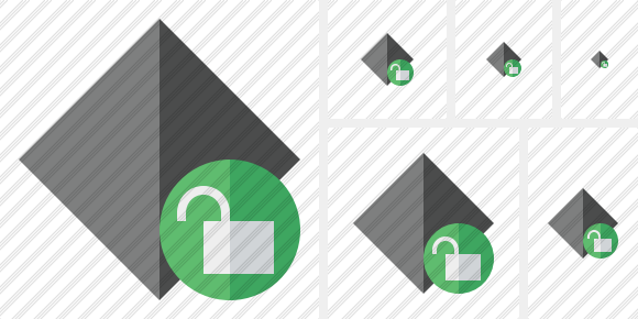 Rhombus Dark Unlock Icon Rhombus Dark Unlock Icon