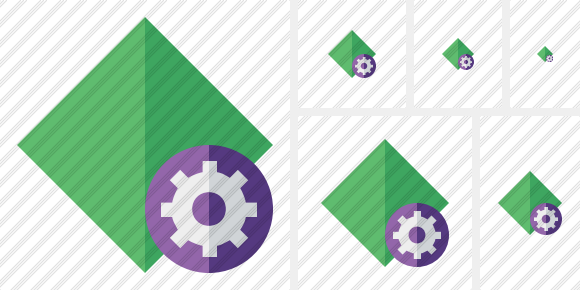 Rhombus Green Settings Symbol