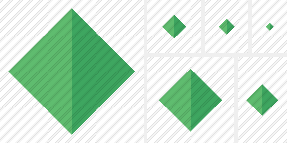 Rhombus Green Symbol