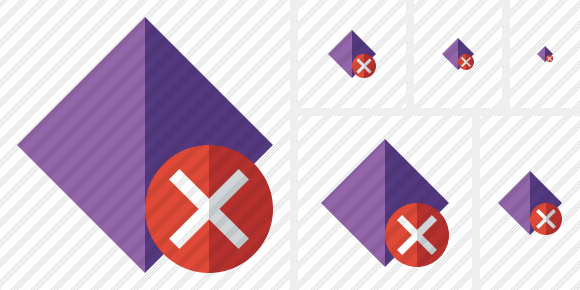 Rhombus Purple Cancel Symbol