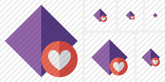 Rhombus Purple Favorites Icon