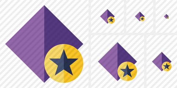 Icono Rhombus Purple Star