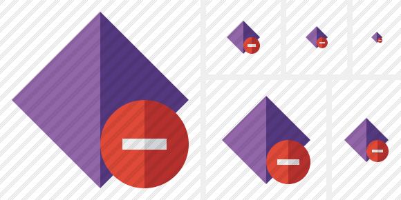 Rhombus Purple Stop Icon