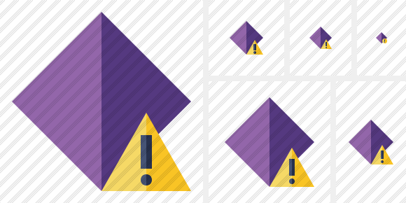 Rhombus Purple Warning Icon