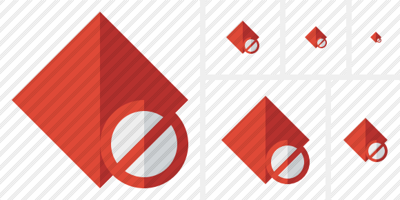 Rhombus Red Block Icon Rhombus Red Block Icon