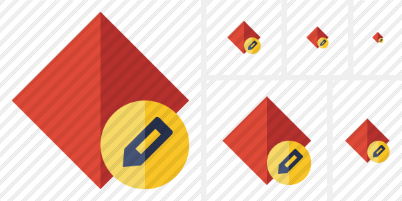 Rhombus Red Edit Icon Rhombus Red Edit Icon