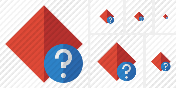 Rhombus Red Help Icon Rhombus Red Help Icon