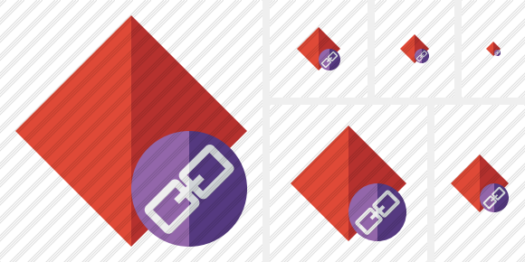 Rhombus Red Link Icon Rhombus Red Link Icon