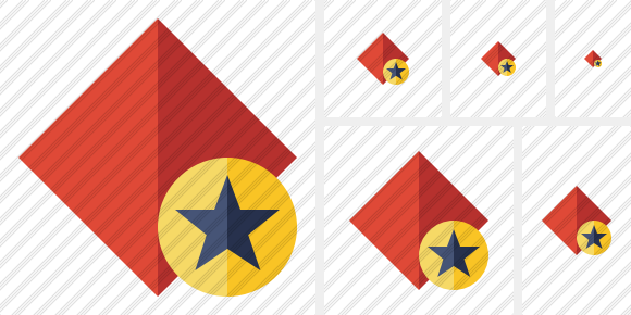 Rhombus Red Star Icon Rhombus Red Star Icon