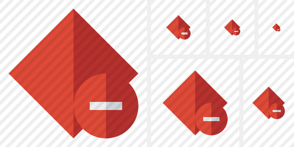 Rhombus Red Stop Symbol