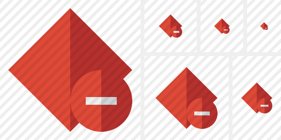 Rhombus Red Stop Icon Rhombus Red Stop Icon