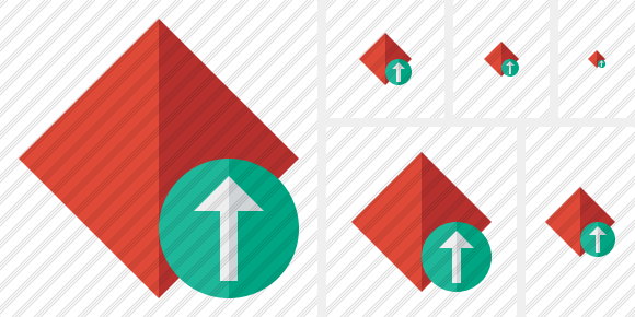 Rhombus Red Upload Icon Rhombus Red Upload Icon