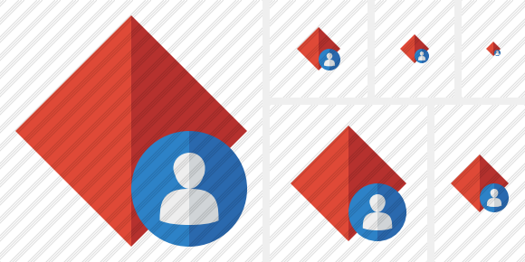 Rhombus Red User Icon Rhombus Red User Icon